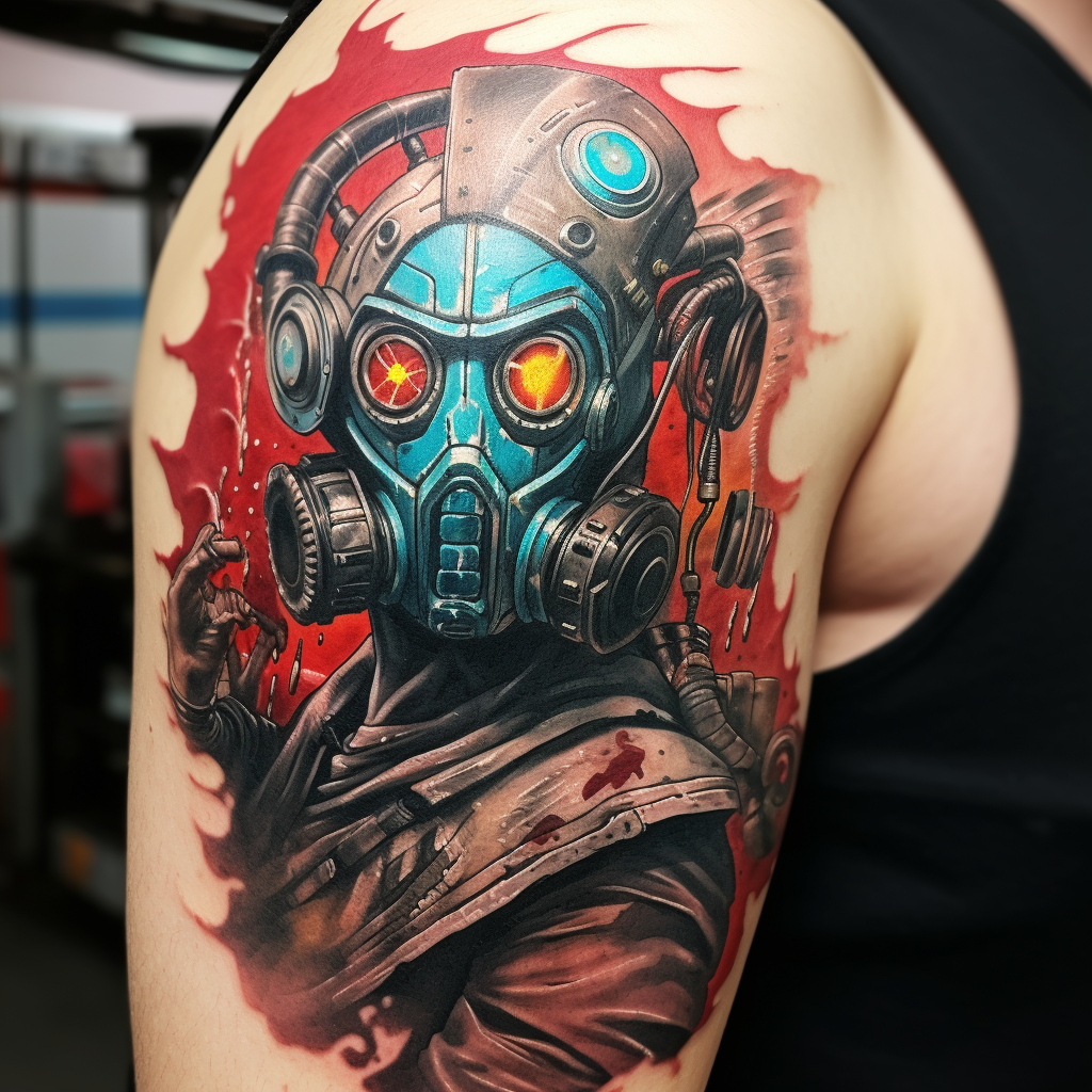 Tattoo art in Borderlands 3 style