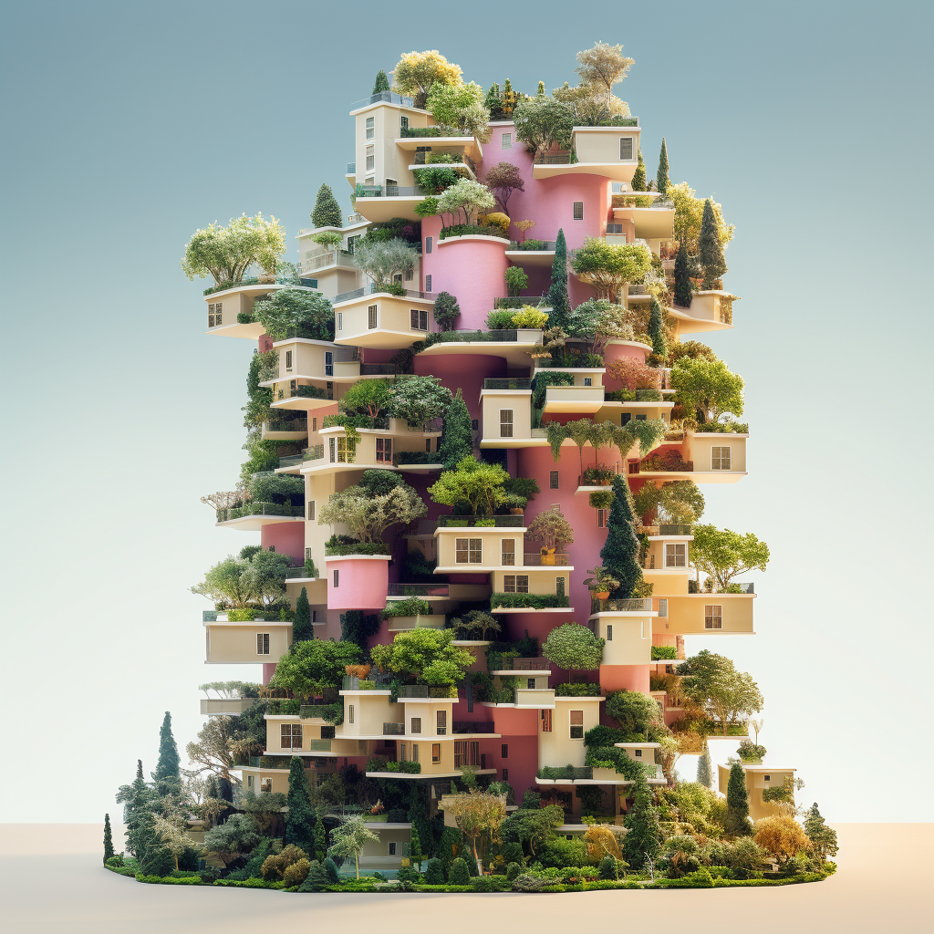 Artificial Inflatable Tree on Bosco Verticale