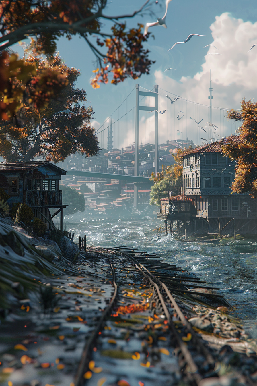 Bosphorus Drought Cinematic Scene Water Scarcity