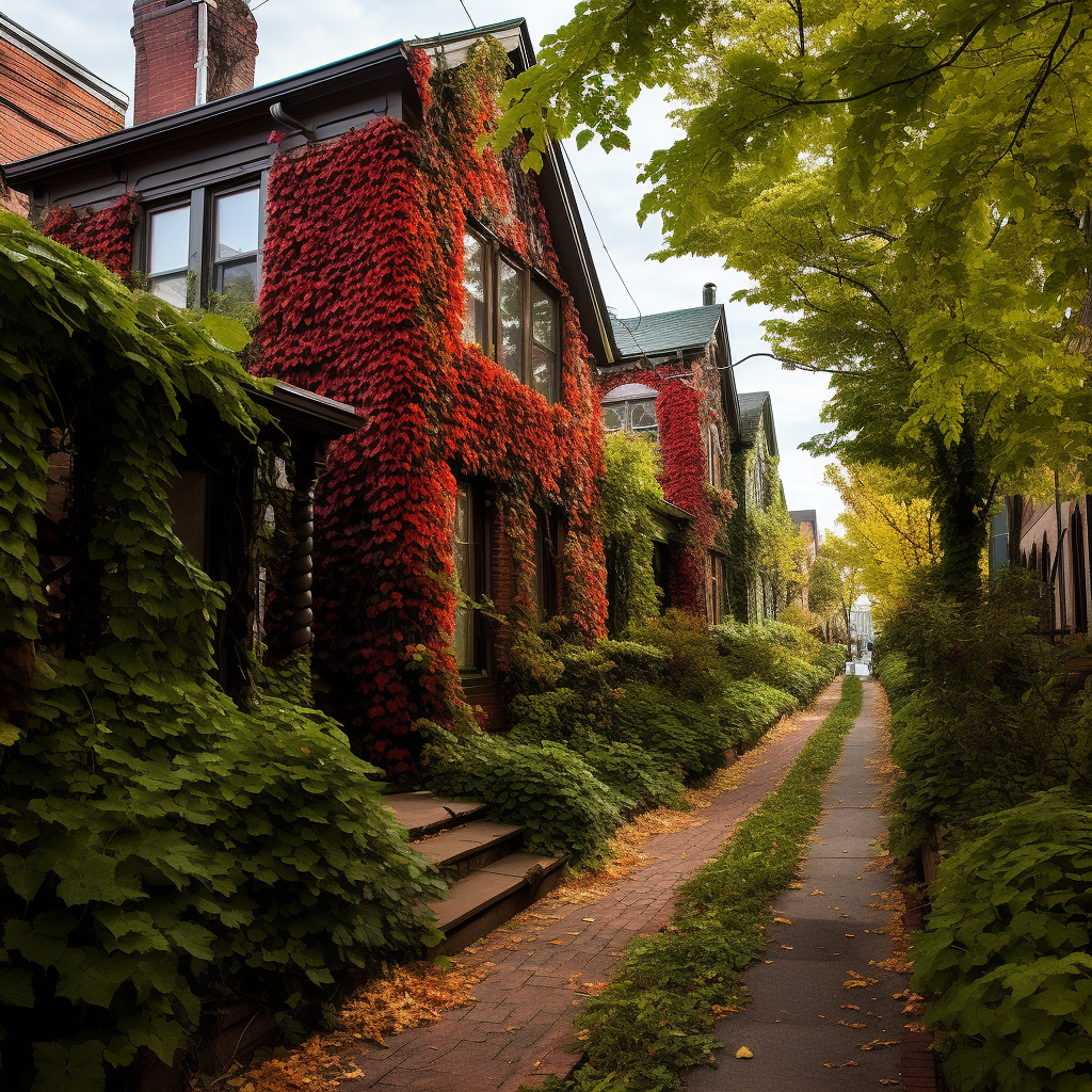 Flowy trail of Boston Ivy