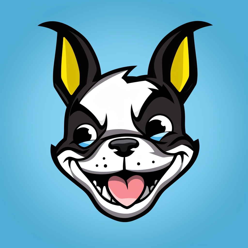 Cute Boston Terrier Logo Design