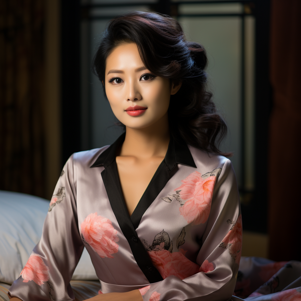 North Korean woman exuding confidence and style