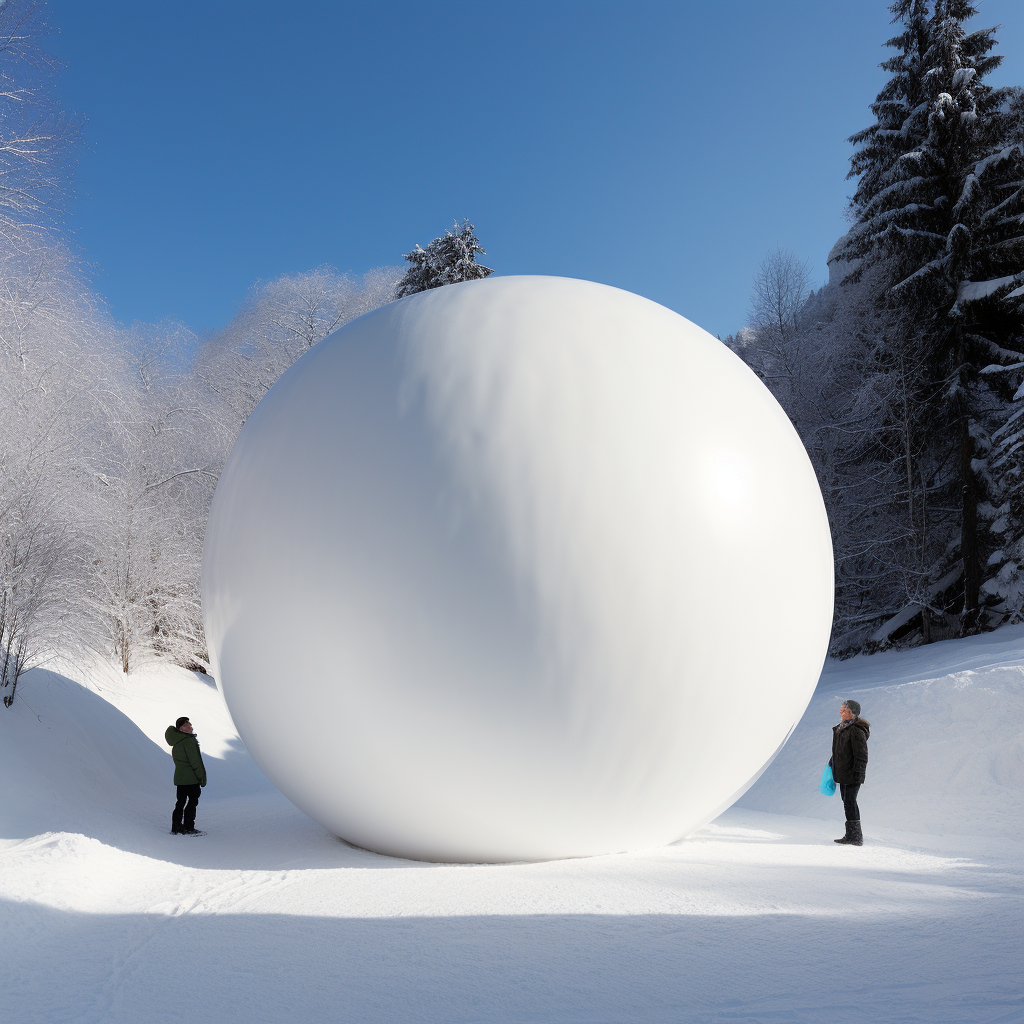 Giant snow globe