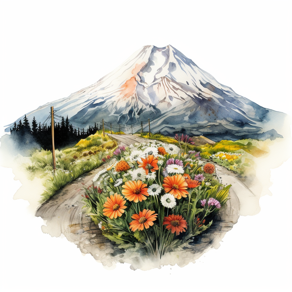 Colorful Bouquet on Mount Taranaki