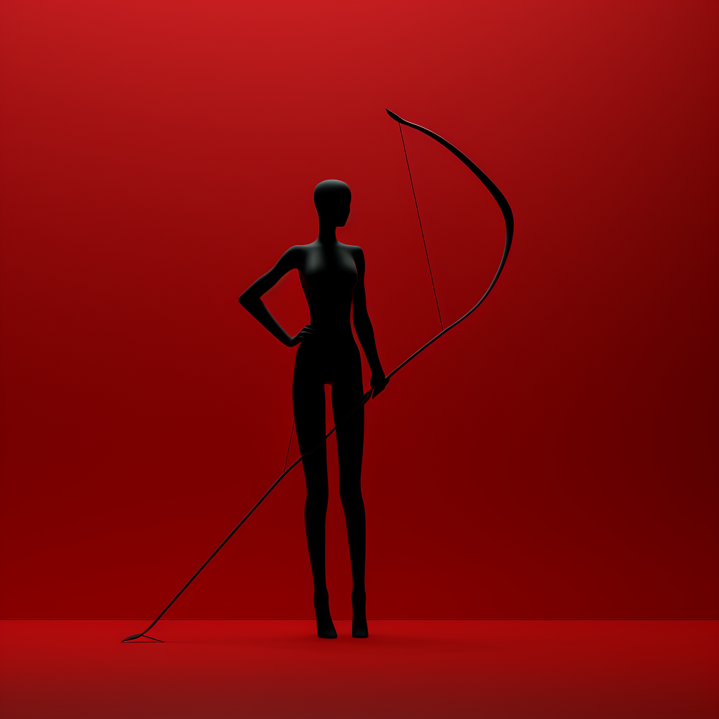 Minimalist Bow Archery Figure