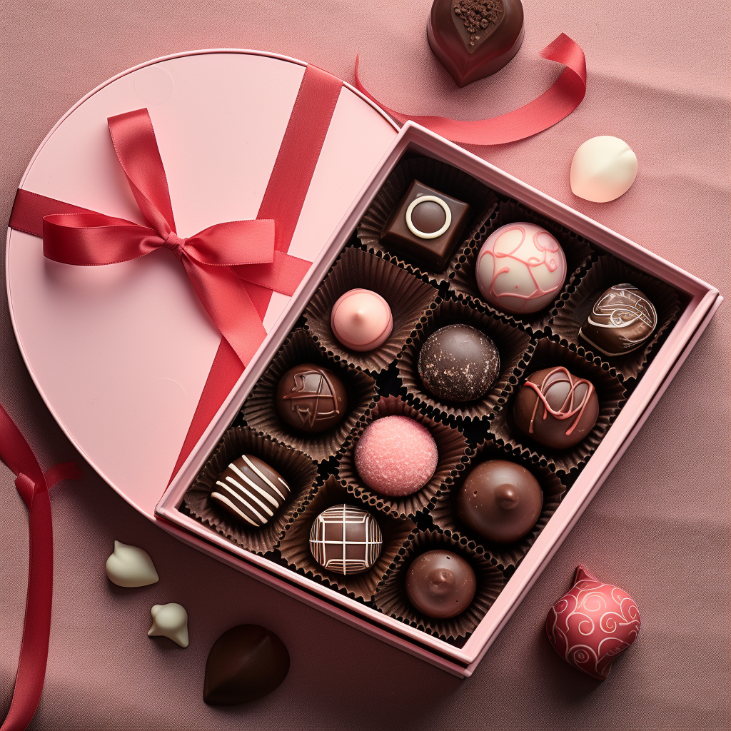 Valentine's Day Chocolates from Above