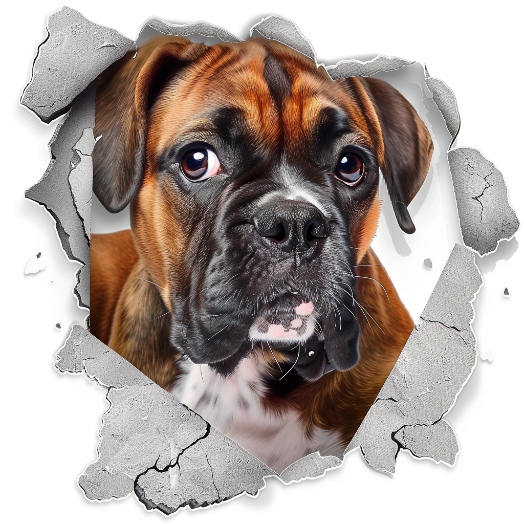 cute boxer malinois dog sticker