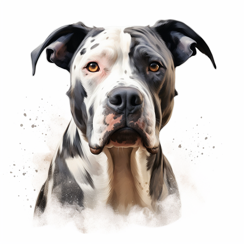 White Spotted Boxer Pitbull Great Dane Mix