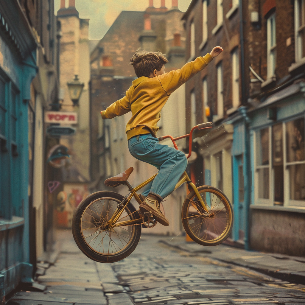 Boy on Chopper Bicycle