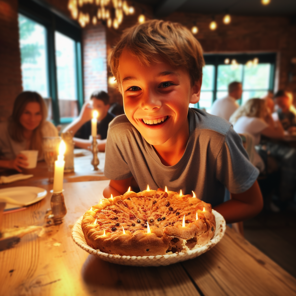 Boy Partying 11th Birthday Wonderful Pie