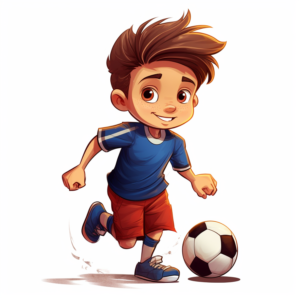 Boy trying out for soccer team