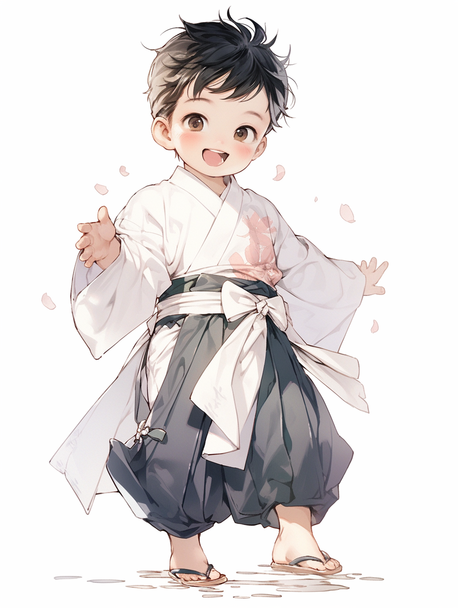 Little Boy in Traditional Hanbok