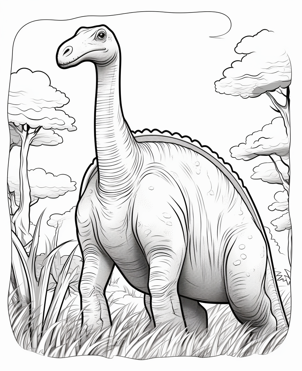 Brachiosaurus coloring page for kids