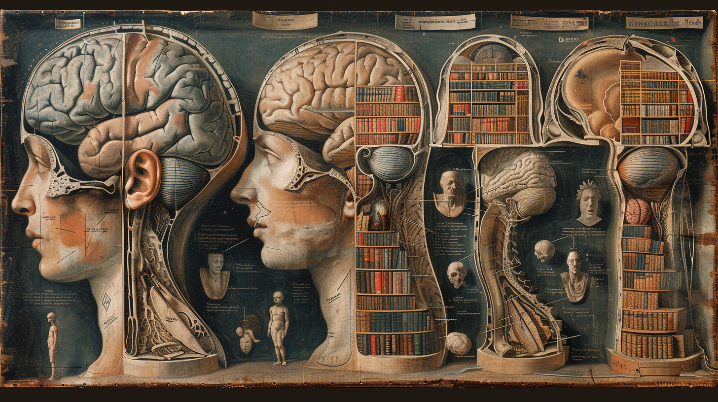 Brain Books Library Phrenology Study