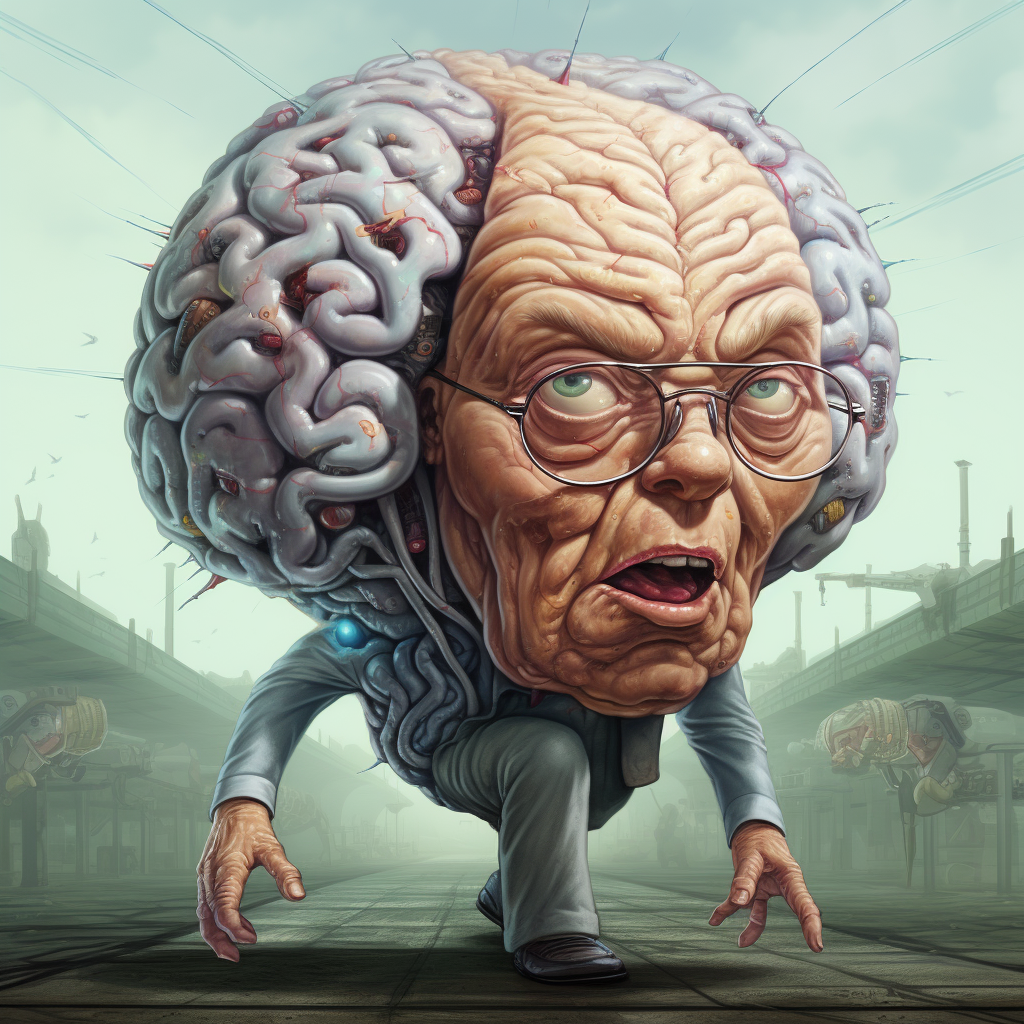 Smart Brain Character Illustration