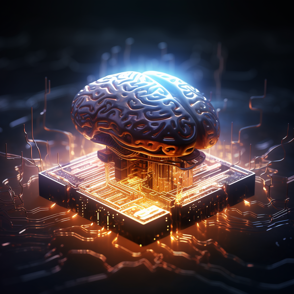 Brain Chip with Illuminating Light