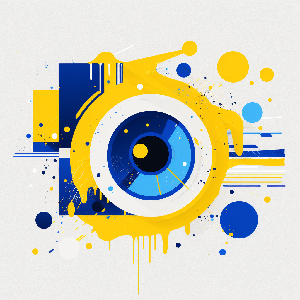 Brand Identity Blue and Yellow Eye