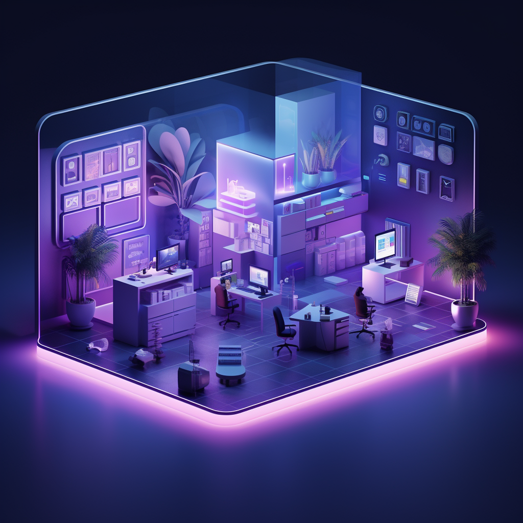 Purple and Blue Cinematic Reality Design