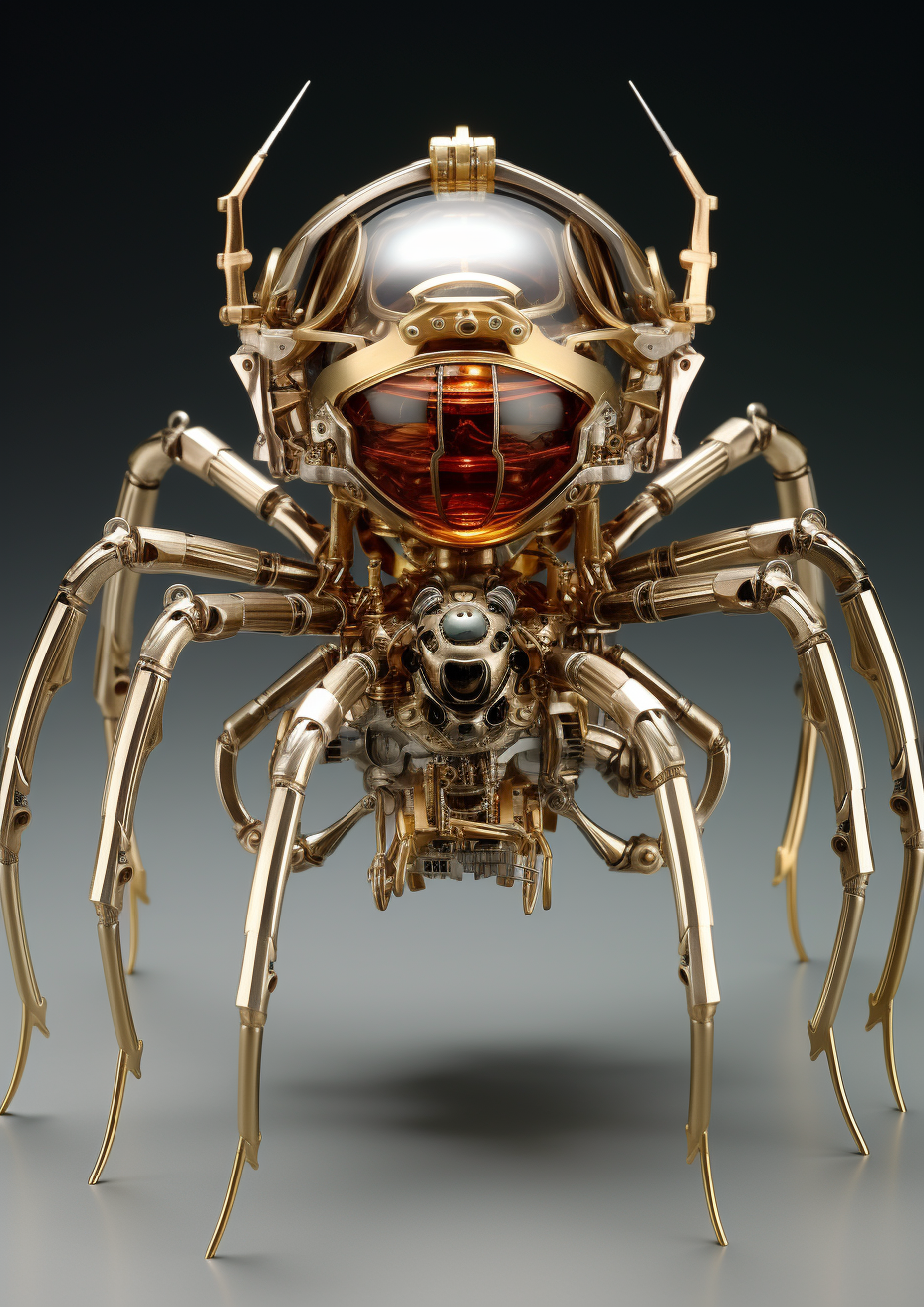 Brass and Glass Steampunk Spider Contraption