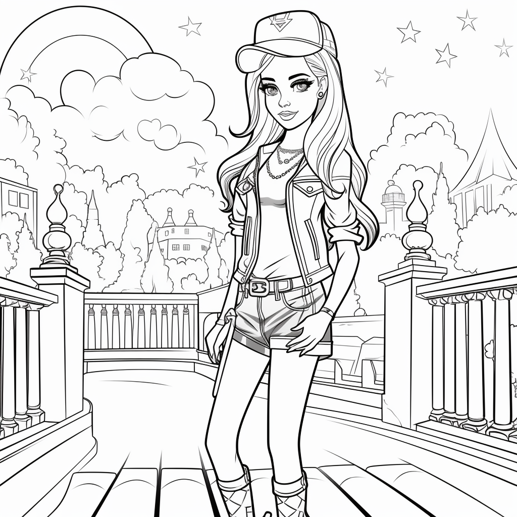 Bratz Doll Rockstar Outfit Coloring