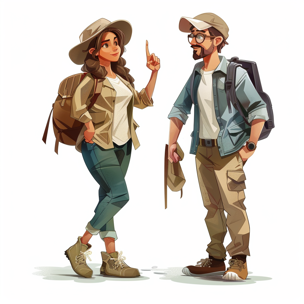 Female and Male Tourism Guides