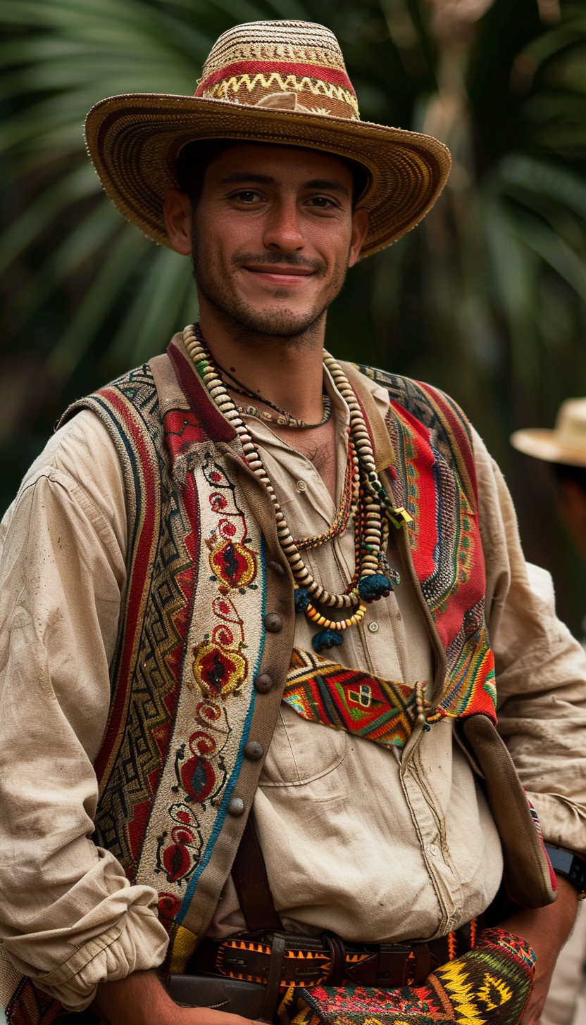 Brazilian man in traditional clothing