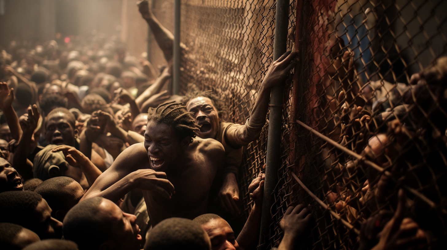 Massive crowd of Brazilian prisoners breaking free