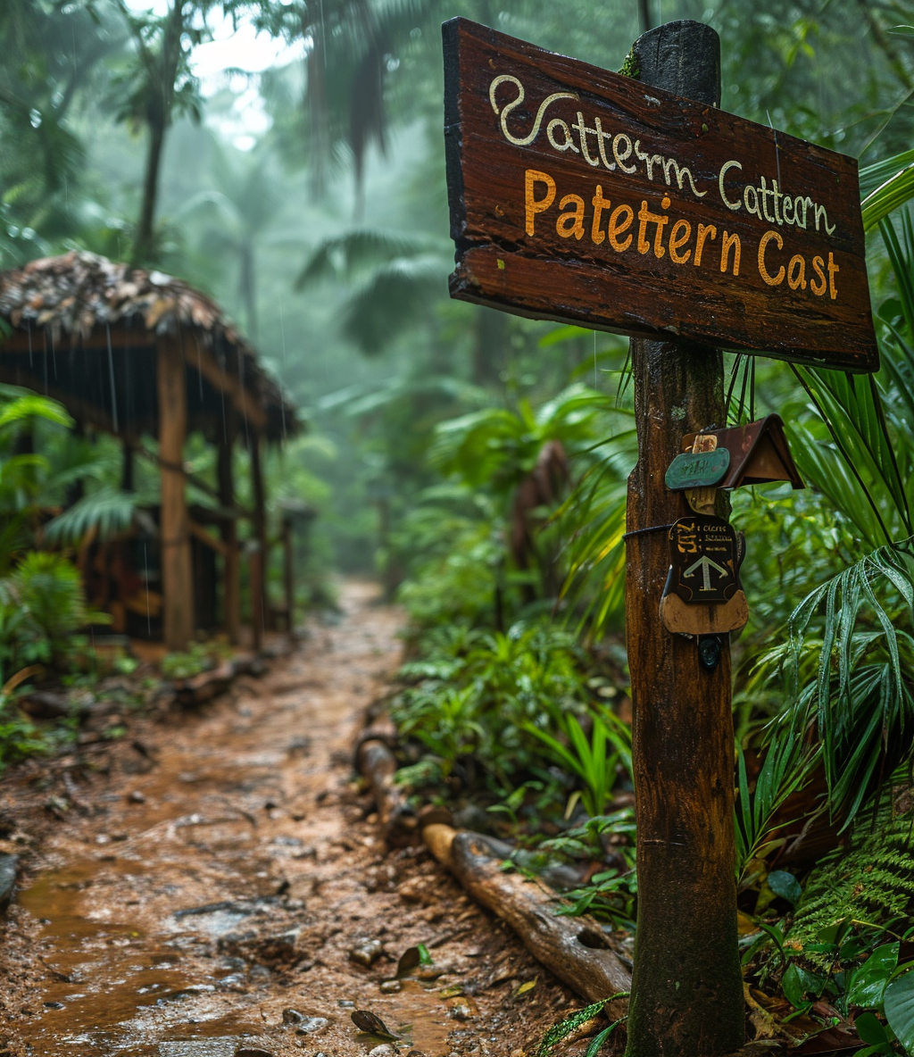 Brazilian Rainforest Sign Arrow Right