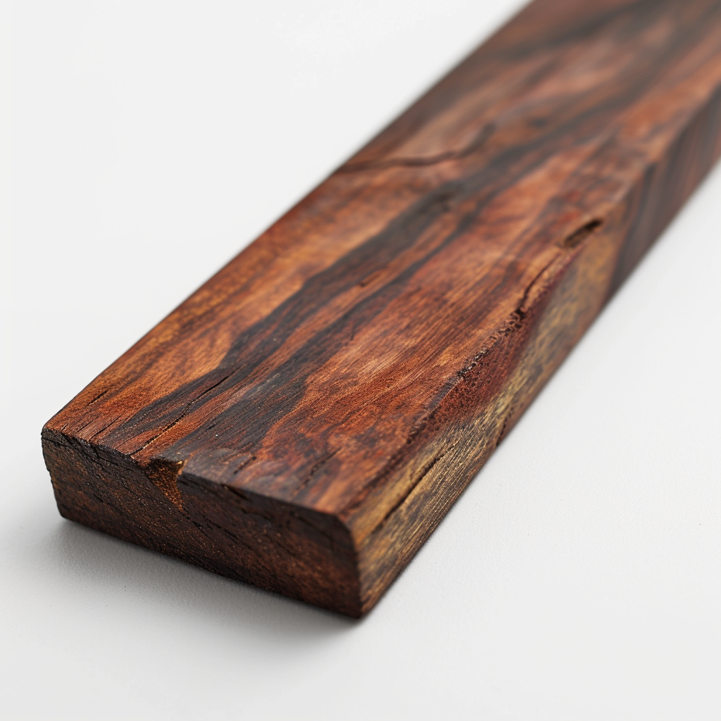 Brazilian Rosewood on White Background