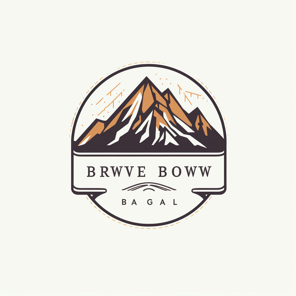 Simple Brewery Logo in Mountain Town