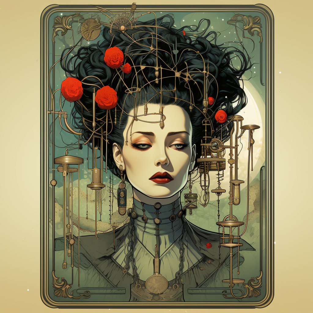 Classic Bride of Frankenstein Tarot Card