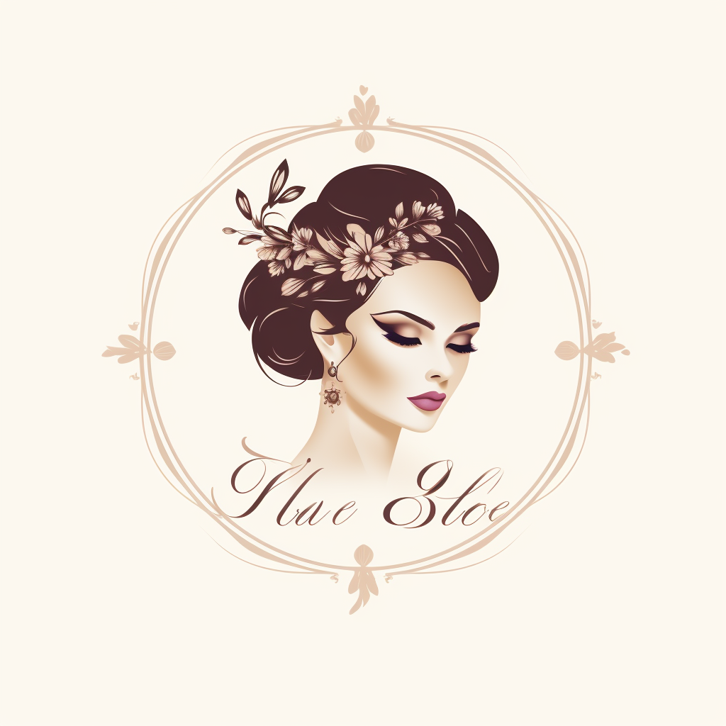 Elegant makeup logo for bride