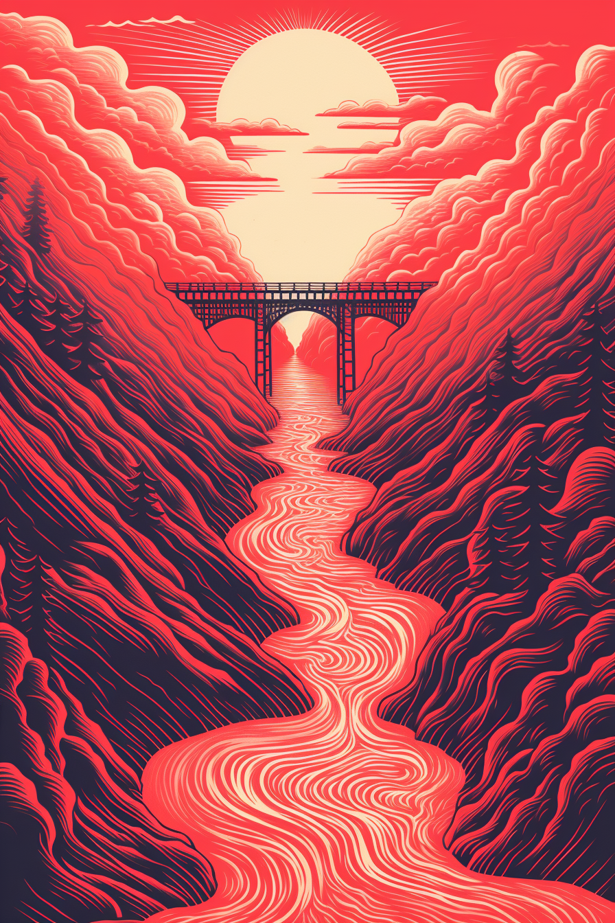 Illustration of bridge to purgatory