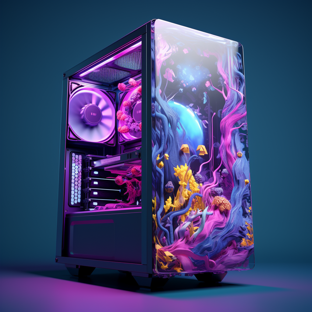 Vibrant gaming frame with dynamic colors