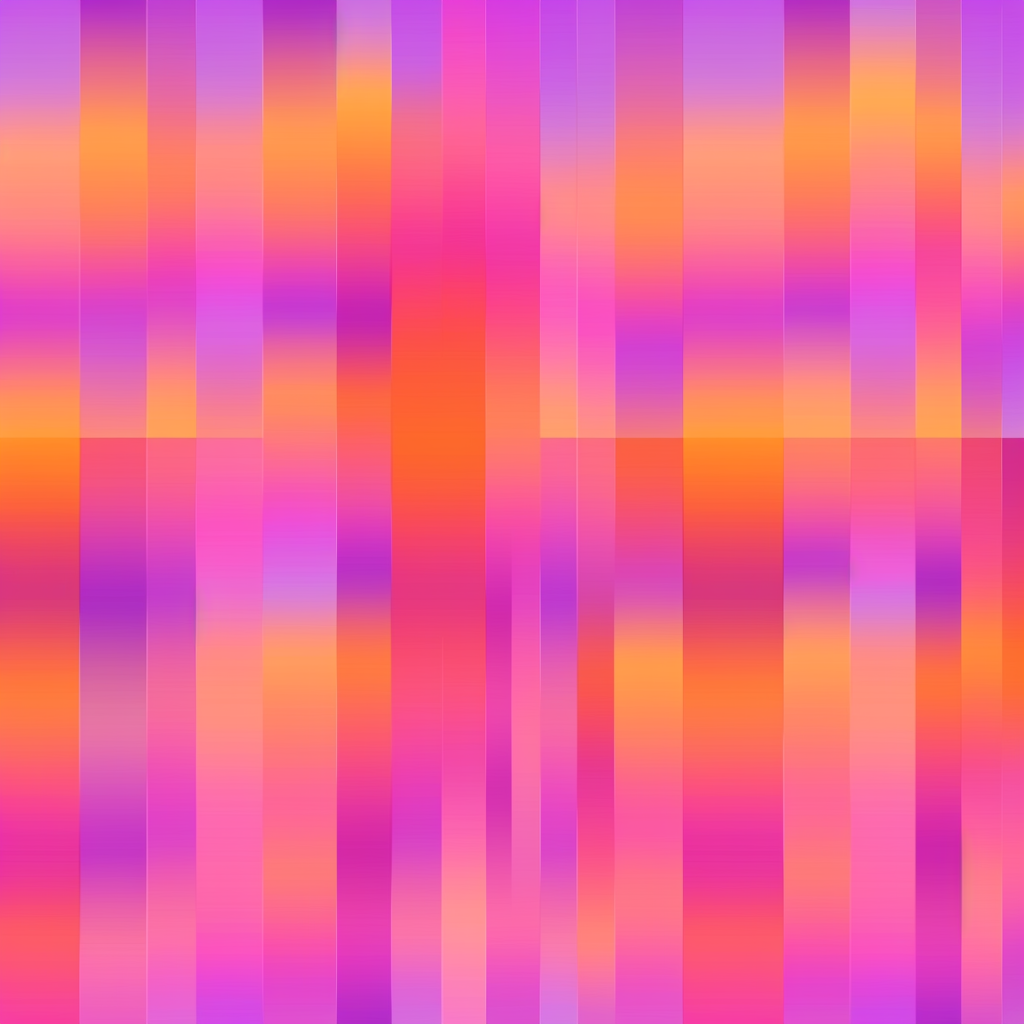 Colorful gradient background with tangerine, pink, and purple hues