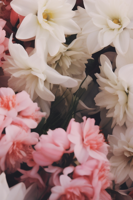 Beautiful vibrant flowers closeup