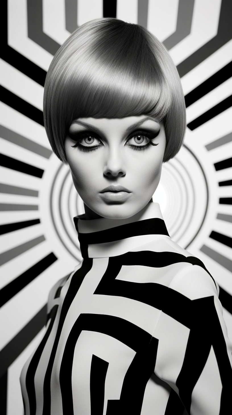 Twiggy in 1960's Mod Style