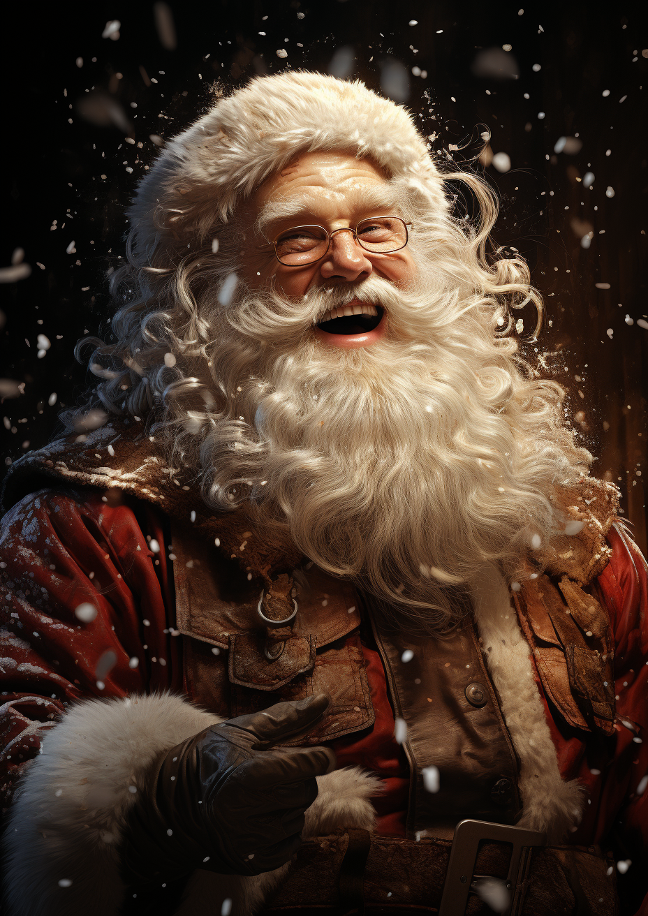 British Santa Claus with Vibrant Brushwork