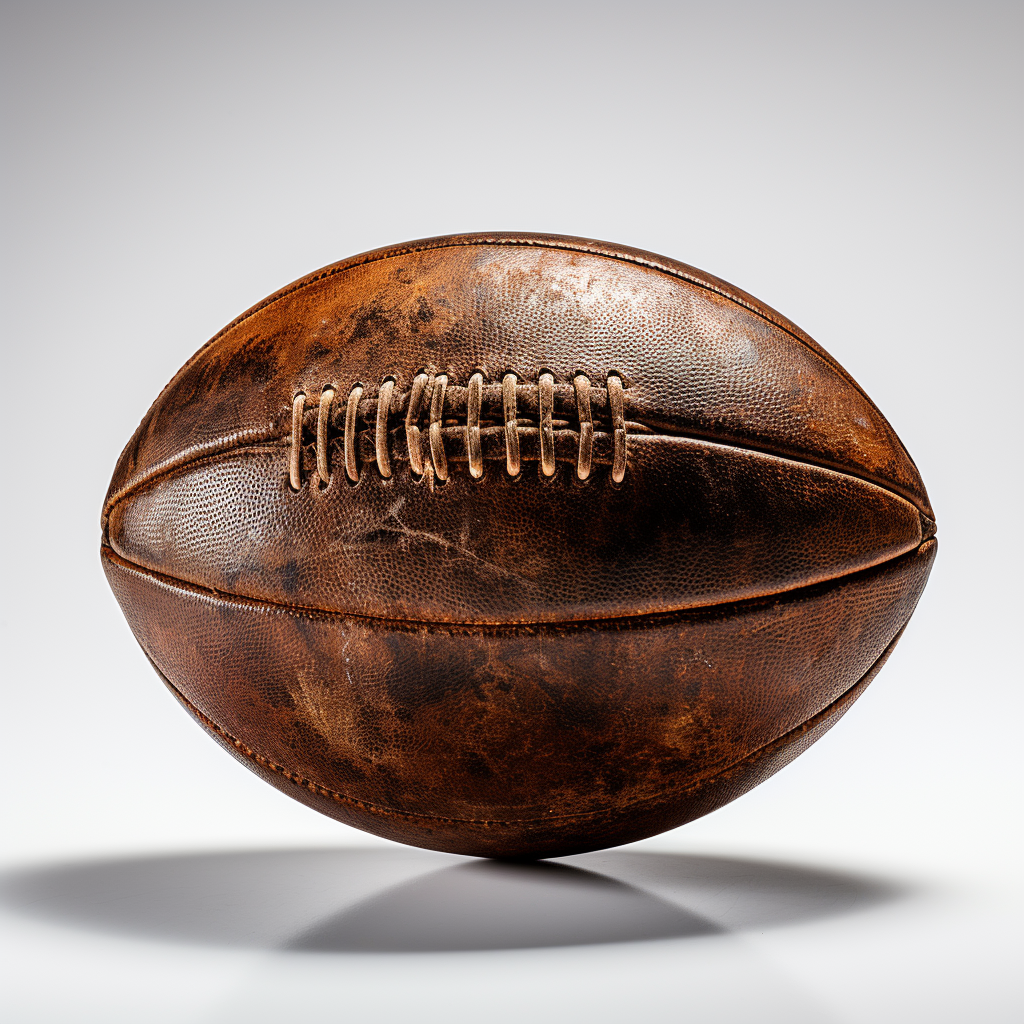 Bronze NFL Football on White Background