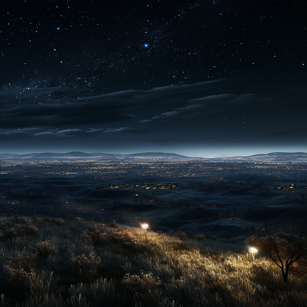 Stunning View of North American Nature Reserve at Night