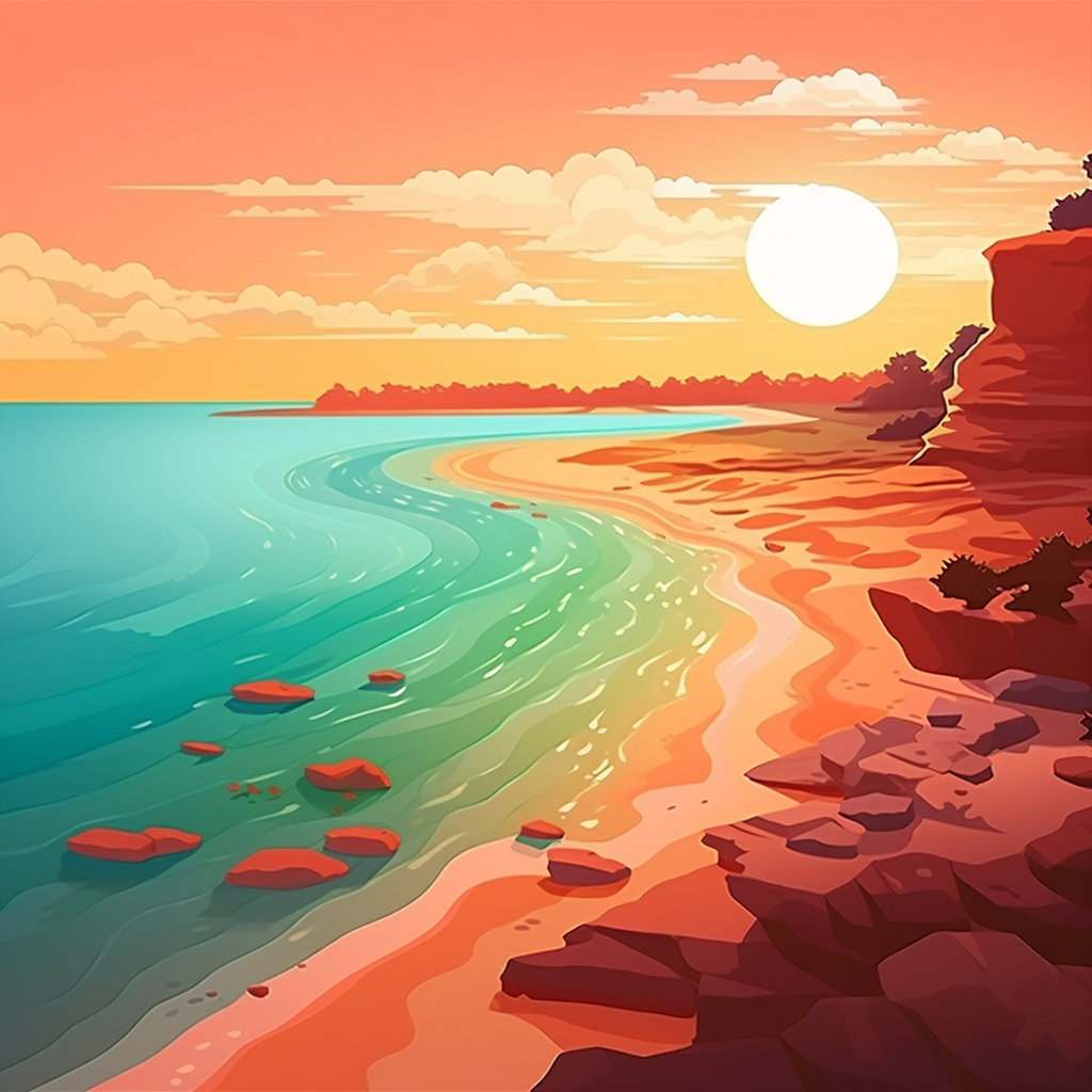 Beautiful Broome Travel Poster Artwork