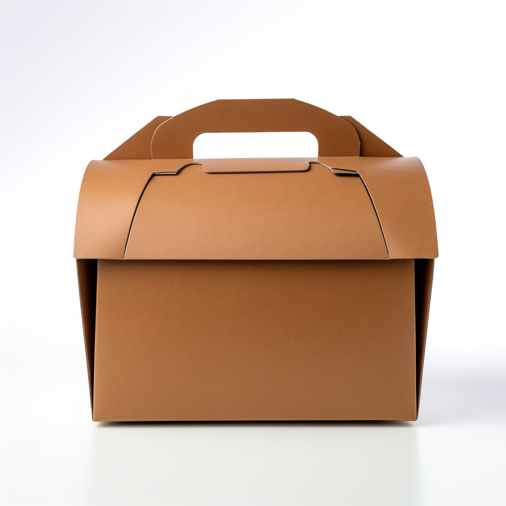 Brown gable box for Chinese food delivery