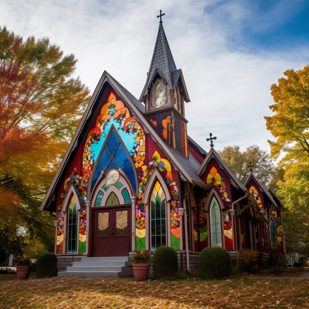 Stained Glass Windows in Brown Church