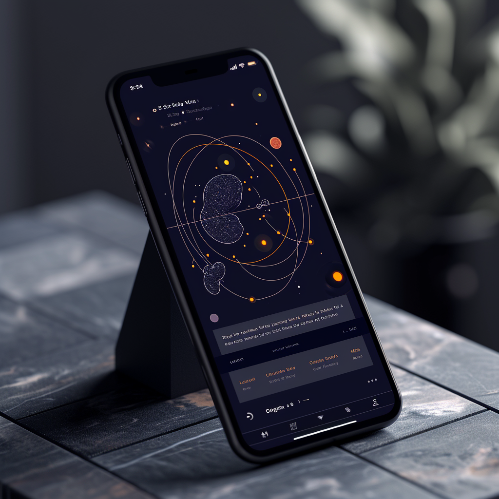 Astro Tracking App Mobile View