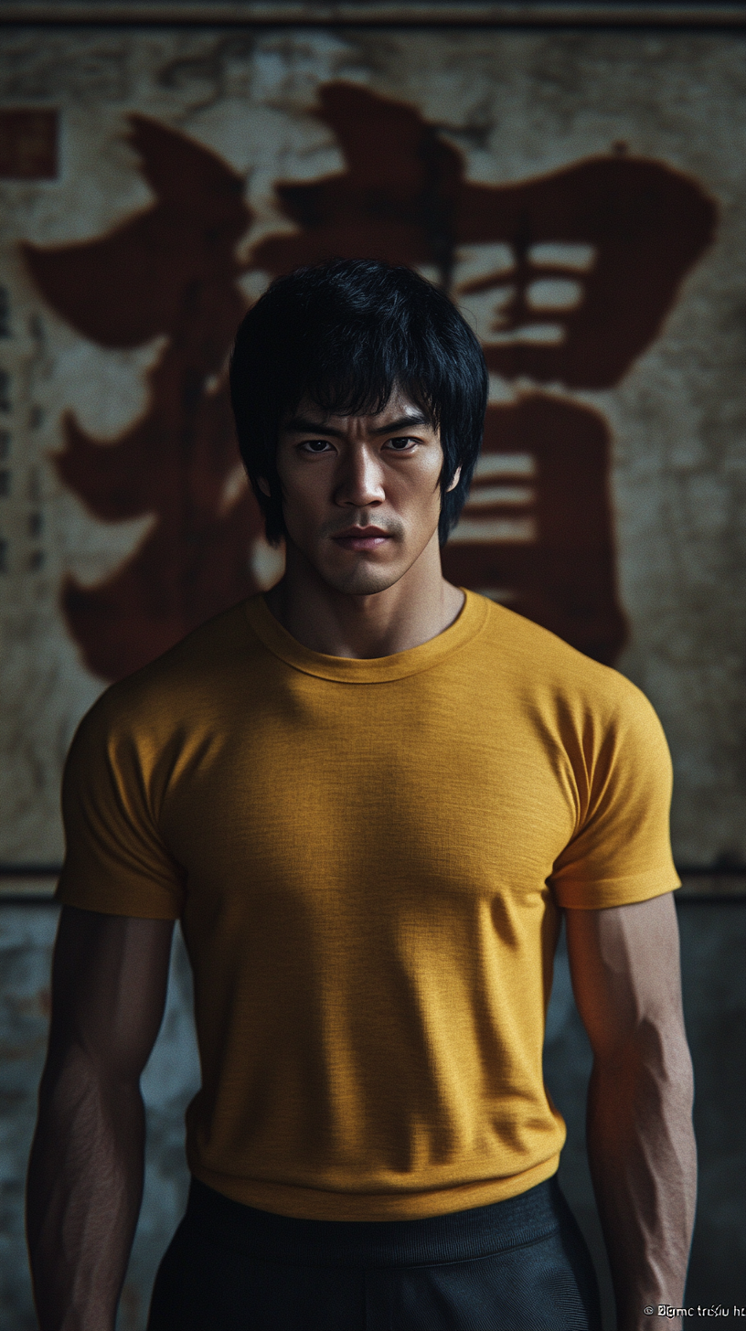 Bruce Lee in Yellow Shirt