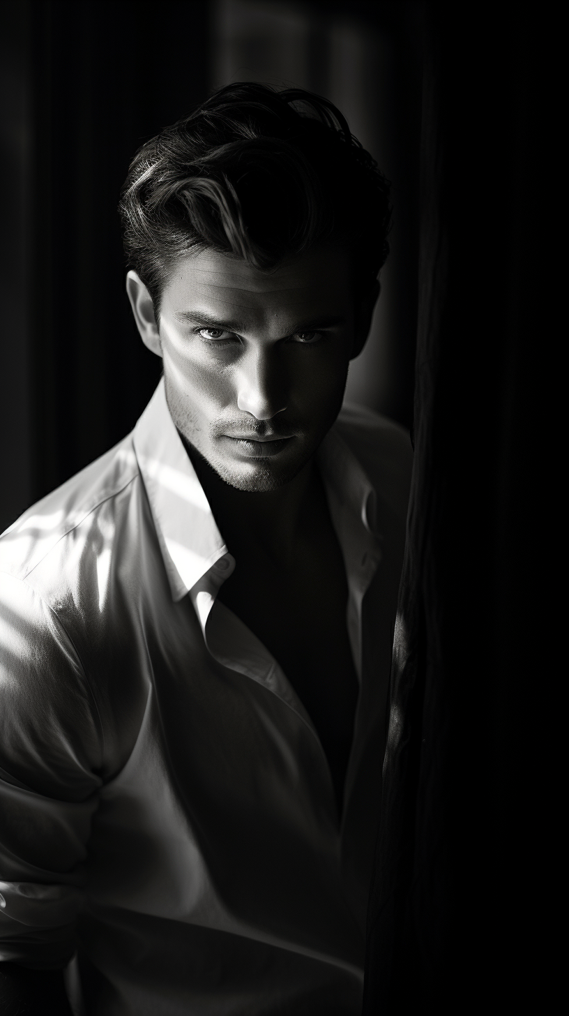 Bruce Wayne as Christian Grey in Casual Style