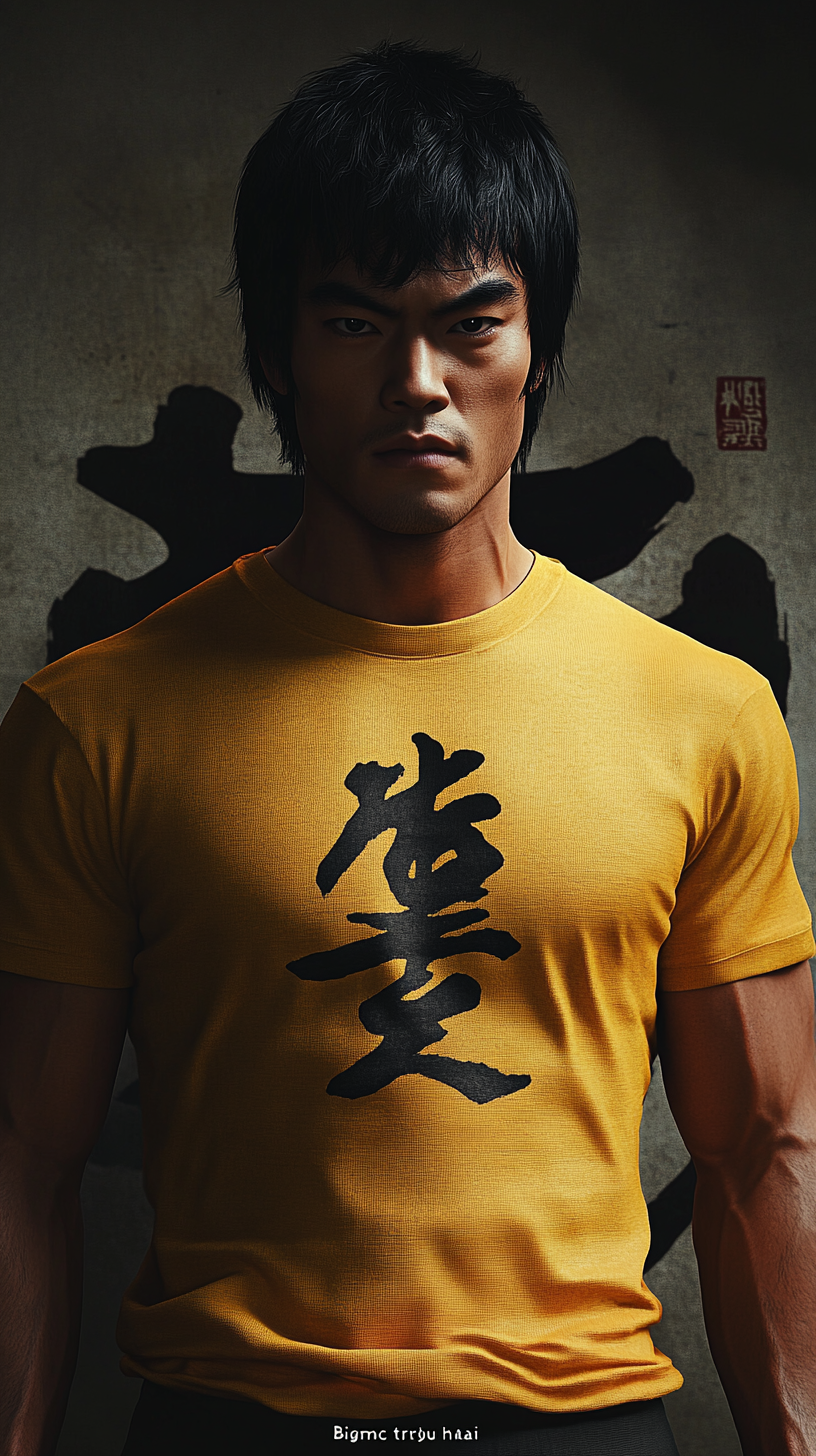 Bruce Lee Yellow T-Shirt Wall