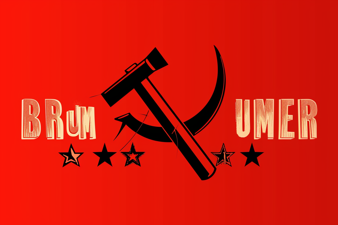 BRUMER  USSR Style Logo with Hammer and Sickle