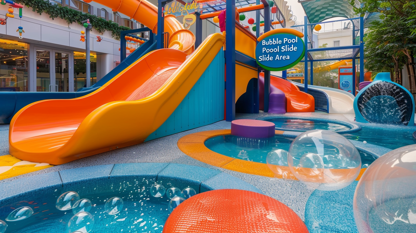 Safe Commercial Bubble Pool Slide