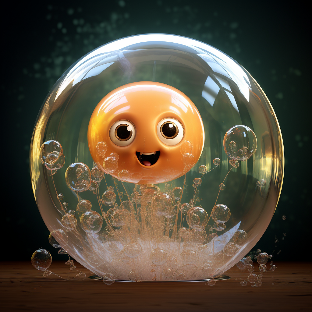 Bubble character in a bubble